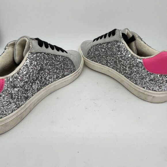 Torrid Gray, Silver & Pink Sequin Sneakers - Size 8W - Picture 5 of 7